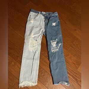 Large 2-toned jeans fit size 8